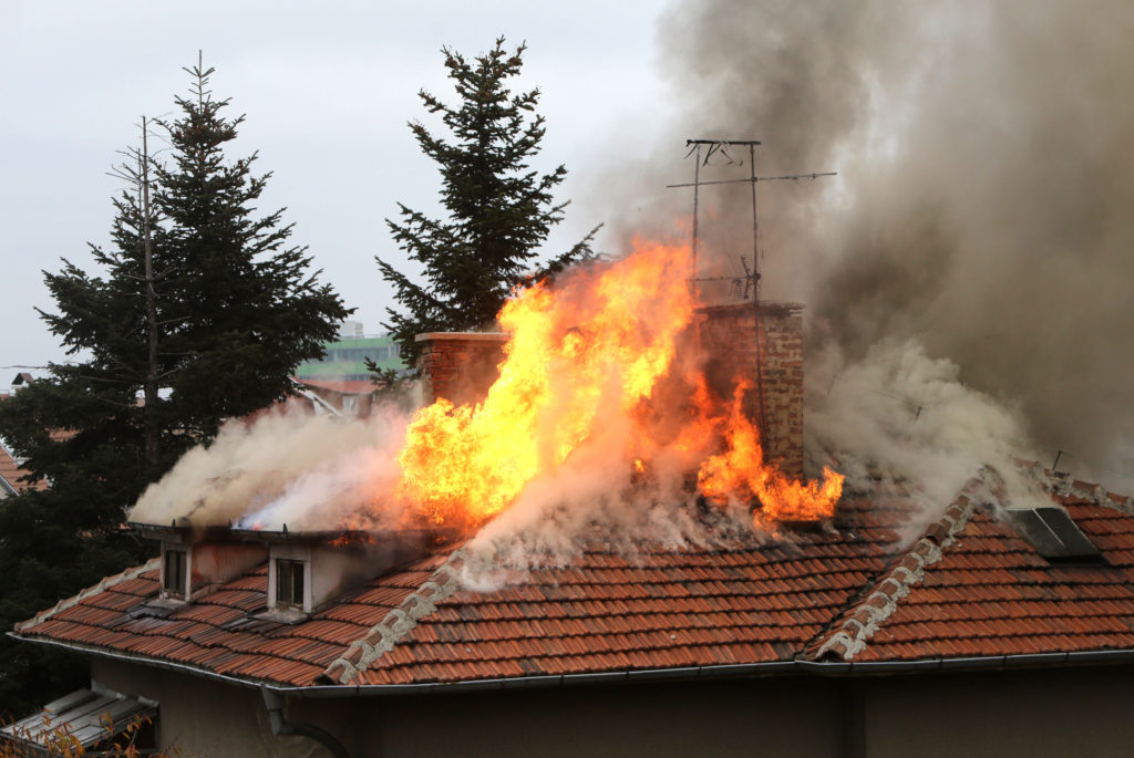 Roof of house on fire how can we prevent fire